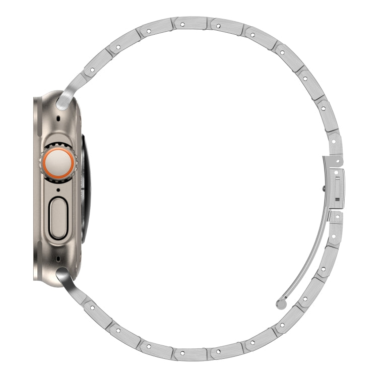 Double Rows Metal Watch Band For Apple Watch 9 45mm(Silver) - free shipping - PMC TechLife - Order now!
