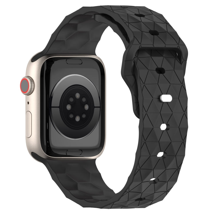 Football Texture Silicone Watch Band For Apple Watch 8 41mm(Dark Grey) - Watch Bands by PMC TechLife | Online Shopping South Africa | PMC TechLife