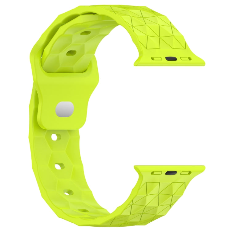 Football Texture Silicone Watch Band For Apple Watch 6 40mm(Limes Green) - Watch Bands by PMC Jewellery | Online Shopping South Africa | PMC Jewellery