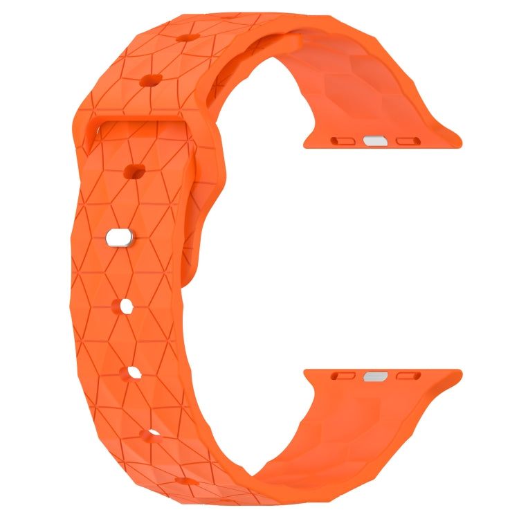 Football Texture Silicone Watch Band For Apple Watch 5 44mm(Orange) - Watch Bands by PMC TechLife | Online Shopping South Africa | PMC TechLife