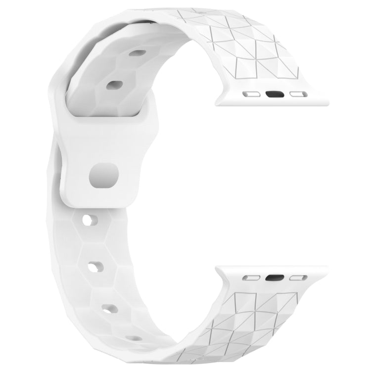Football Texture Silicone Watch Band For Apple Watch 4 44mm(White) - Watch Bands by PMC TechLife | Online Shopping South Africa | PMC TechLife