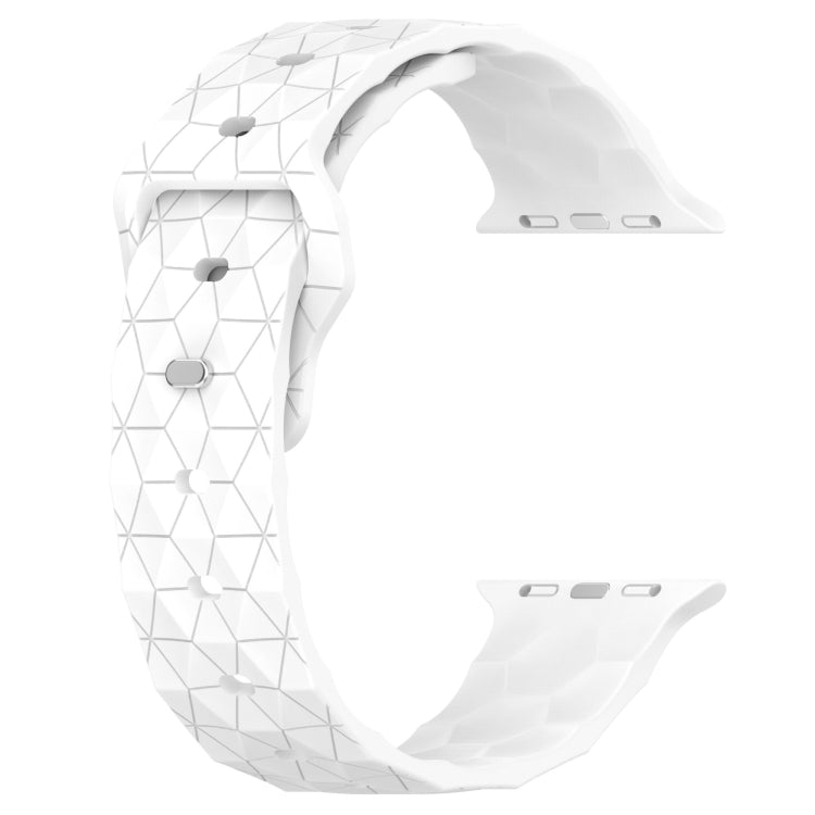Football Texture Silicone Watch Band For Apple Watch 3 38mm(White) - Watch Bands by PMC TechLife | Online Shopping South Africa | PMC TechLife