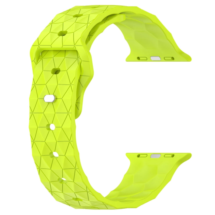 Football Texture Silicone Watch Band For Apple Watch 3 38mm(Limes Green) - Watch Bands by PMC Jewellery | Online Shopping South Africa | PMC Jewellery