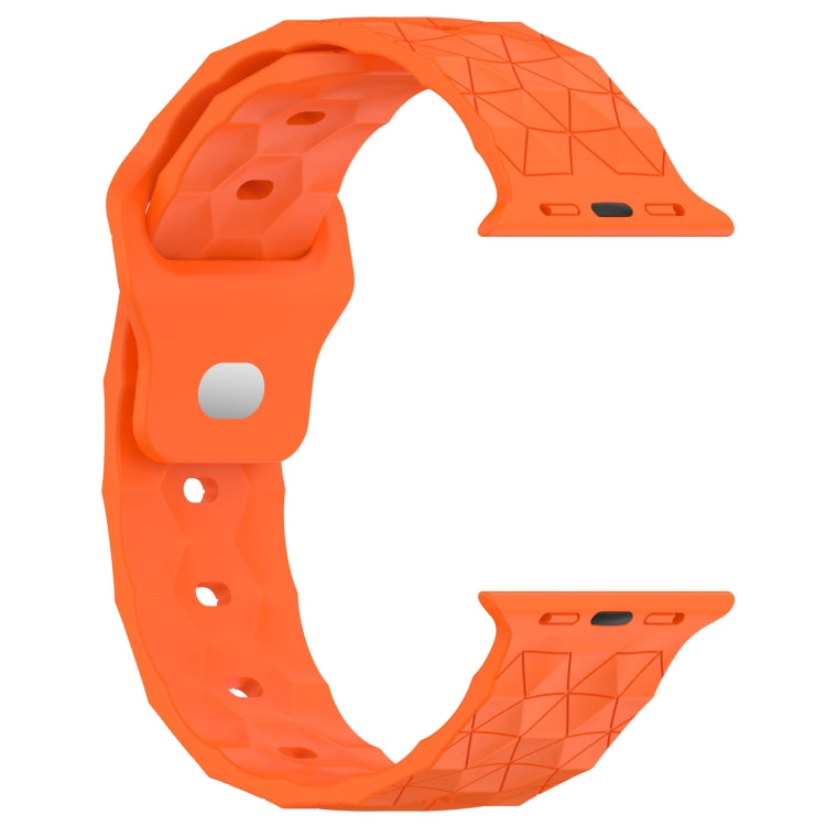 Football Texture Silicone Watch Band For Apple Watch 3 42mm(Orange) - Watch Bands by PMC Jewellery | Online Shopping South Africa | PMC Jewellery