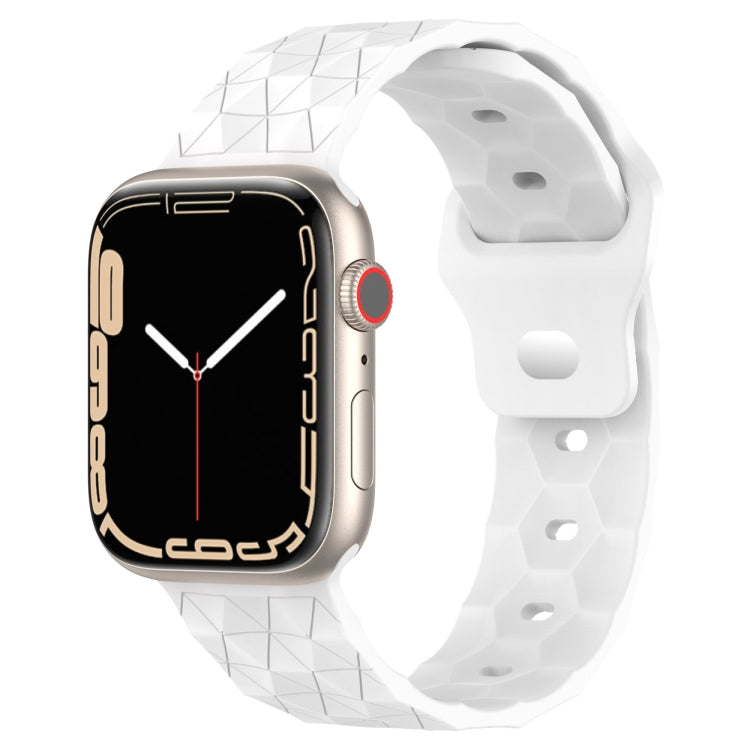 Football Texture Silicone Watch Band For Apple Watch 2 38mm(White) - Watch Bands by PMC TechLife | Online Shopping South Africa | PMC TechLife