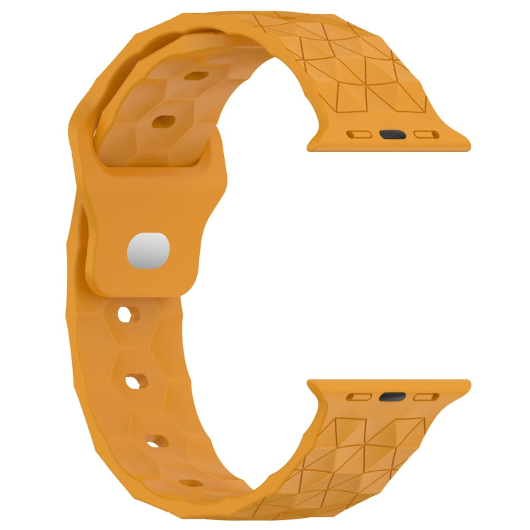 Football Texture Silicone Watch Band For Apple Watch 2 42mm(Yellow) - Watch Bands by PMC TechLife | Online Shopping South Africa | PMC TechLife