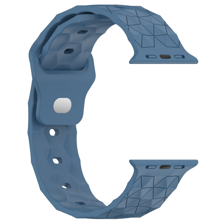 Football Texture Silicone Watch Band For Apple Watch 38mm(Blue) - Watch Bands by PMC TechLife | Online Shopping South Africa | PMC TechLife
