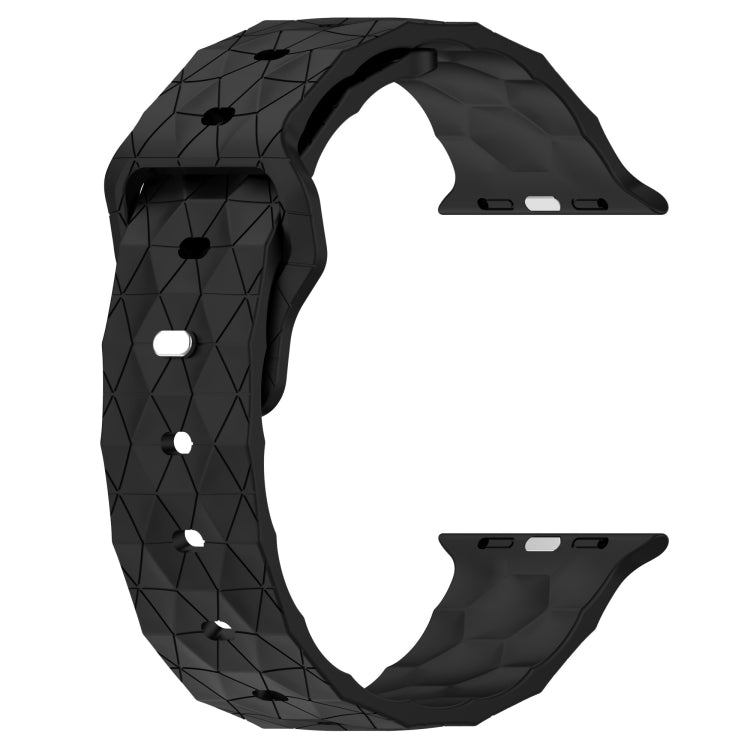 Football Texture Silicone Watch Band For Apple Watch 38mm(Black) - Watch Bands by PMC TechLife | Online Shopping South Africa | PMC TechLife