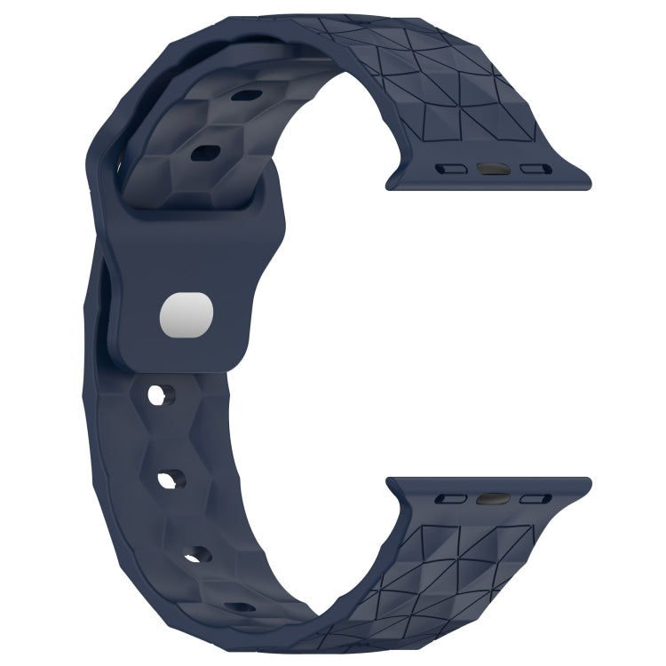 Football Texture Silicone Watch Band For Apple Watch 38mm(Midnight Blue) - Watch Bands by PMC TechLife | Online Shopping South Africa | PMC TechLife