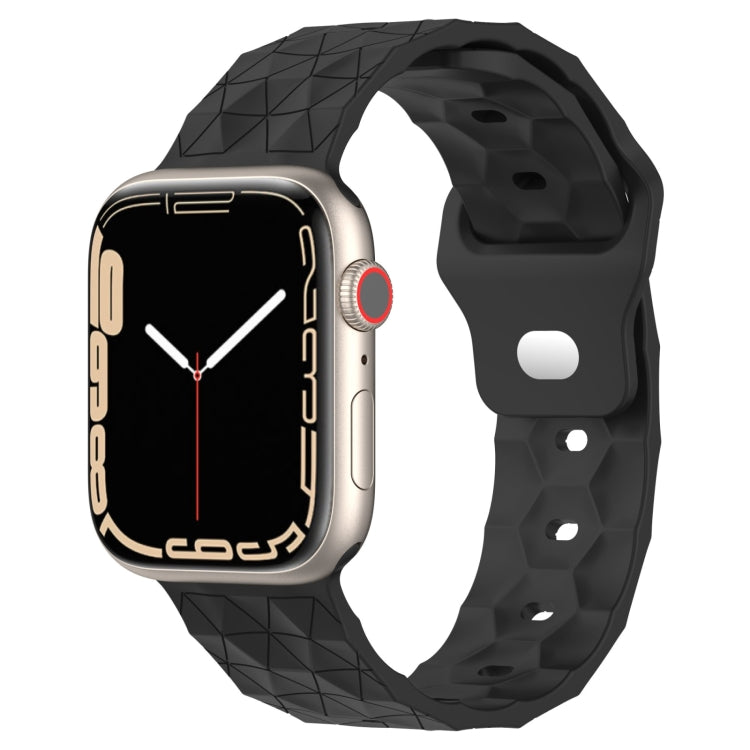 Football Texture Silicone Watch Band For Apple Watch 9 45mm(Dark Grey) - Watch Bands by PMC TechLife | Online Shopping South Africa | PMC TechLife