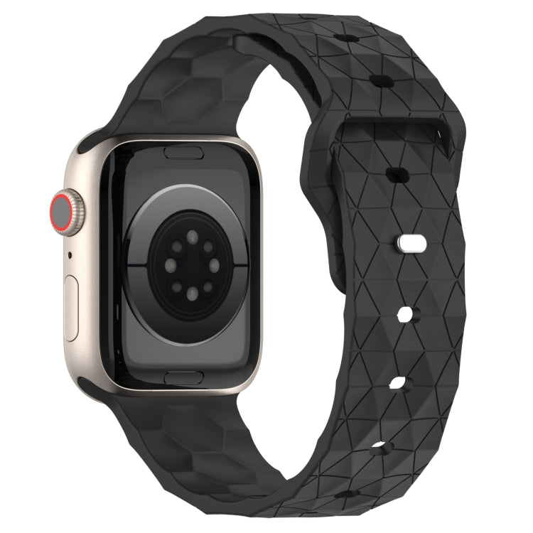 Football Texture Silicone Watch Band For Apple Watch 9 41mm(Dark Grey) - Watch Bands by PMC TechLife | Online Shopping South Africa | PMC TechLife