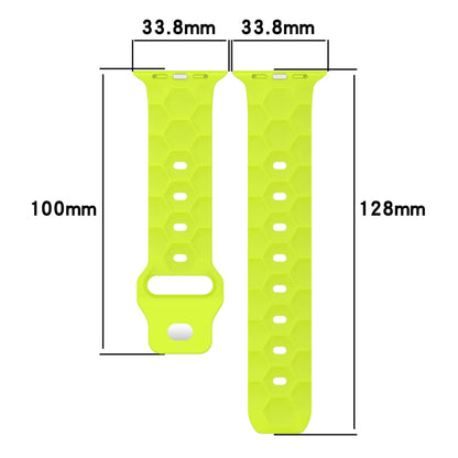 Football Texture Silicone Watch Band For Apple Watch 2 38mm(Yellow) - Watch Bands by PMC Jewellery | Online Shopping South Africa | PMC Jewellery