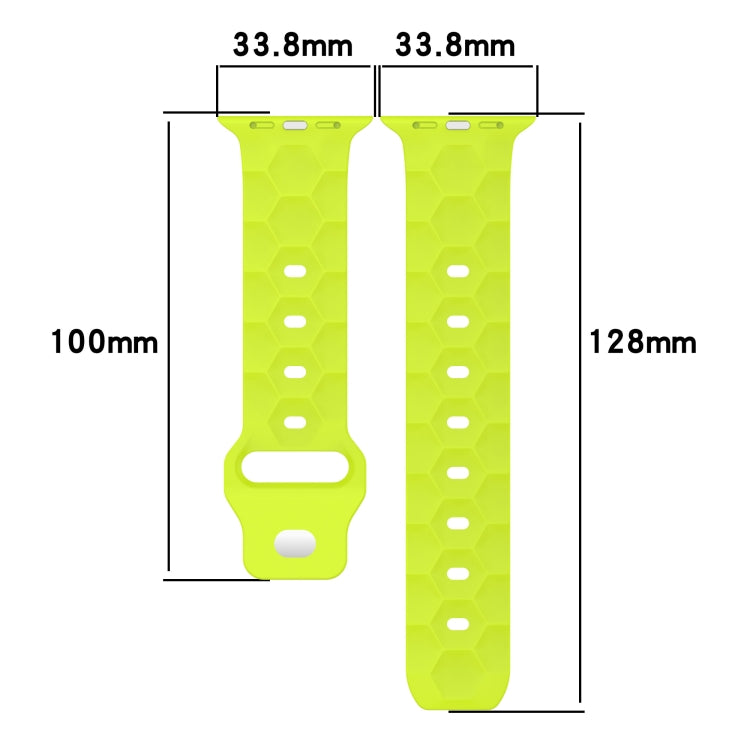 Football Texture Silicone Watch Band For Apple Watch SE 40mm(White) - Watch Bands by PMC Jewellery | Online Shopping South Africa | PMC Jewellery