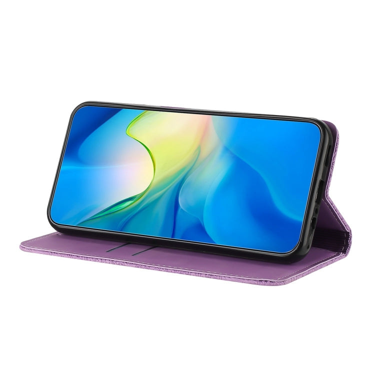 For Samsung Galaxy A32 5G Ethnic Embossed Adsorption Leather Phone Case(Purple) - free shipping - PMC TechLife - Order now!