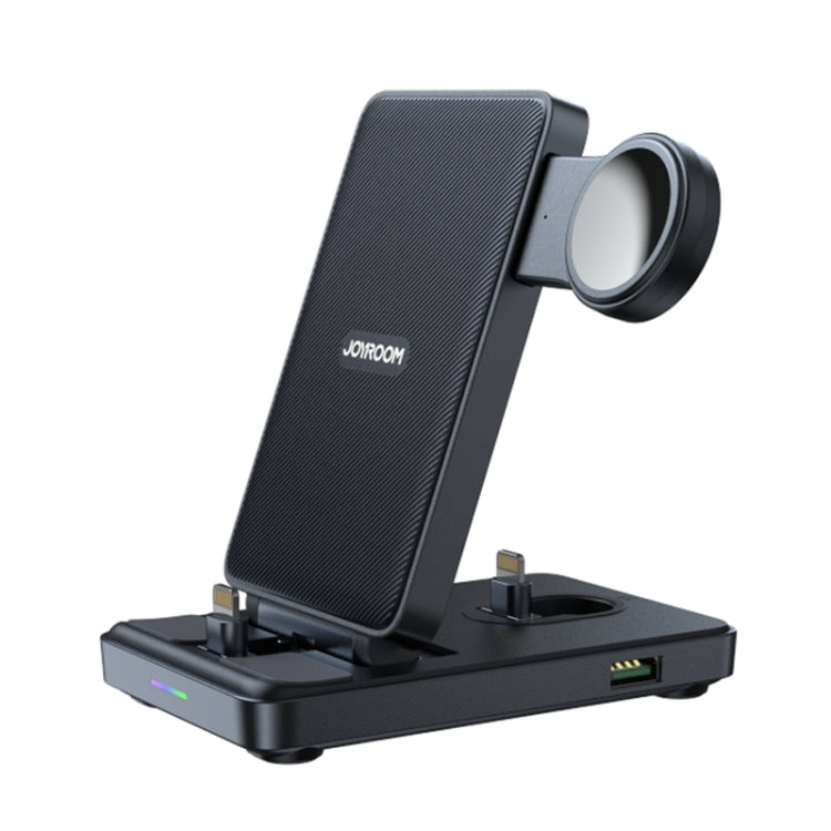 JOYROOM JR-WQS02 4 in 1 Wireless Charging Stand For iPhone / AirPods / Apple Watch Series(Black) - Wireless Charger by JOYROOM | Online Shopping South Africa | PMC Jewellery