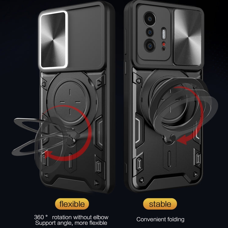 For Xiaomi 11T CD Texture Sliding Camshield Magnetic Holder Phone Case(Purple) - free shipping - PMC TechLife - Order now!