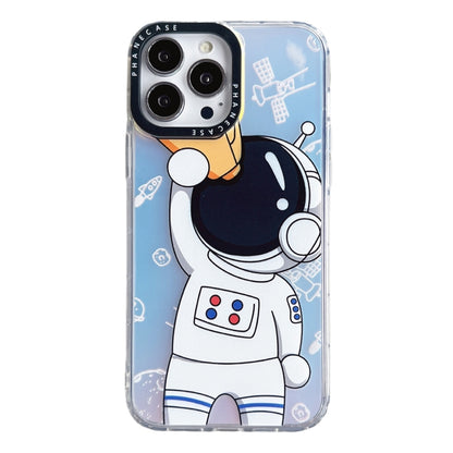 For iPhone 14 Pro Max Astronaut Pattern Shockproof PC Protective Phone Case(White with Telescope) - iPhone 14 Pro Max Cases by PMC Jewellery | Online Shopping South Africa | PMC Jewellery