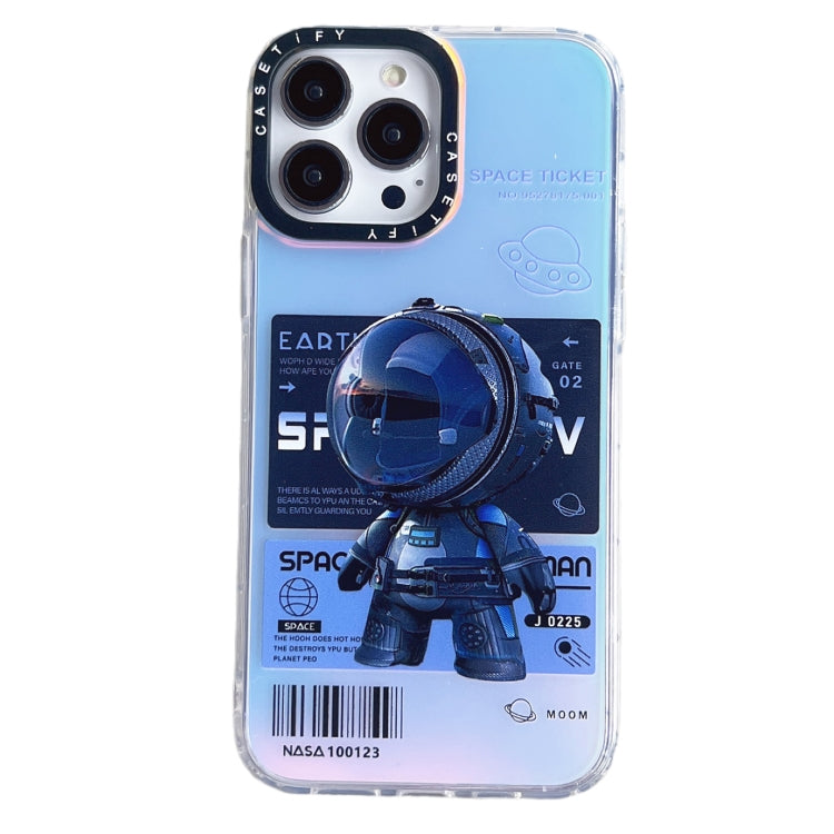 For iPhone 14 Astronaut Pattern Shockproof PC Protective Phone Case(Black) - iPhone 14 Cases by PMC Jewellery | Online Shopping South Africa | PMC Jewellery