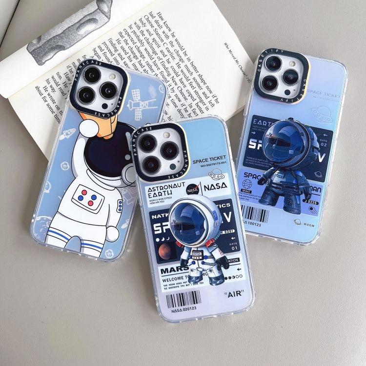 For iPhone 14 Astronaut Pattern Shockproof PC Protective Phone Case(Black) - iPhone 14 Cases by PMC Jewellery | Online Shopping South Africa | PMC Jewellery