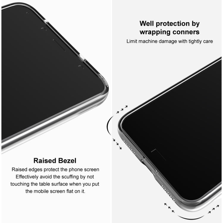 For Google Pixel 7a IMAK UX-5 Series Transparent Shockproof TPU Protective Phone Case(Transparent Black) - Google Cases by imak | Online Shopping South Africa | PMC Jewellery | Buy Now Pay Later Mobicred