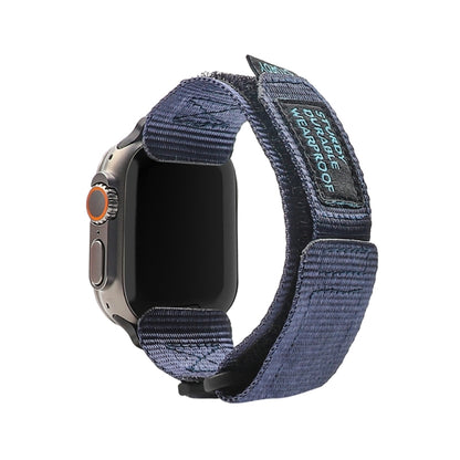 Nylon Two Section Watch Band For Apple Watch 8 41mm(Blue) - Watch Bands by PMC Jewellery | Online Shopping South Africa | PMC Jewellery