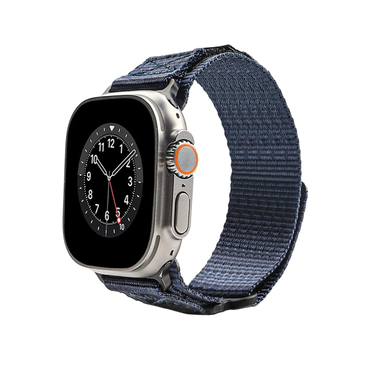 Nylon Two Section Watch Band For Apple Watch SE 2022 40mm(Blue) - Watch Bands by PMC TechLife | Online Shopping South Africa | PMC TechLife