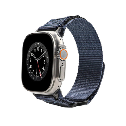 Nylon Two Section Watch Band For Apple Watch 7 41mm(Blue) - Watch Bands by PMC Jewellery | Online Shopping South Africa | PMC Jewellery