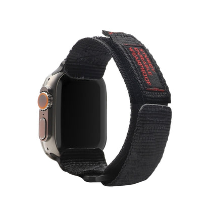 Nylon Two Section Watch Band For Apple Watch SE 40mm(Black) - Watch Bands by PMC Jewellery | Online Shopping South Africa | PMC Jewellery