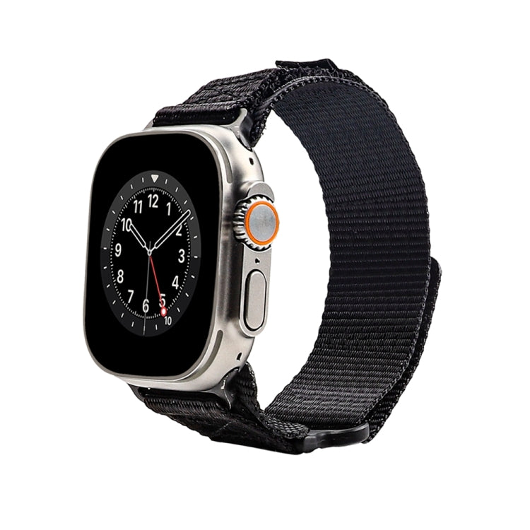 Nylon Two Section Watch Band For Apple Watch SE 44mm(Black) - Watch Bands by PMC TechLife | Online Shopping South Africa | PMC TechLife