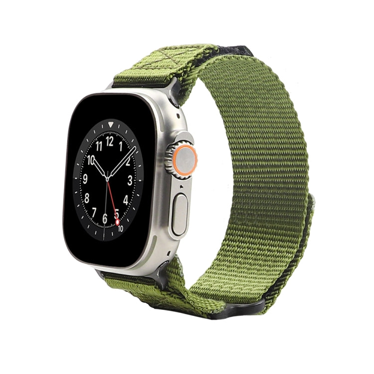 Nylon Two Section Watch Band For Apple Watch 5 44mm(Dark Green) - Watch Bands by PMC TechLife | Online Shopping South Africa | PMC TechLife