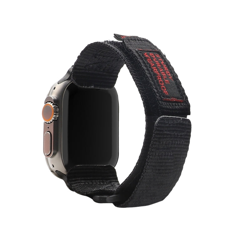 Nylon Two Section Watch Band For Apple Watch 42mm(Black) - Watch Bands by PMC TechLife | Online Shopping South Africa | PMC TechLife