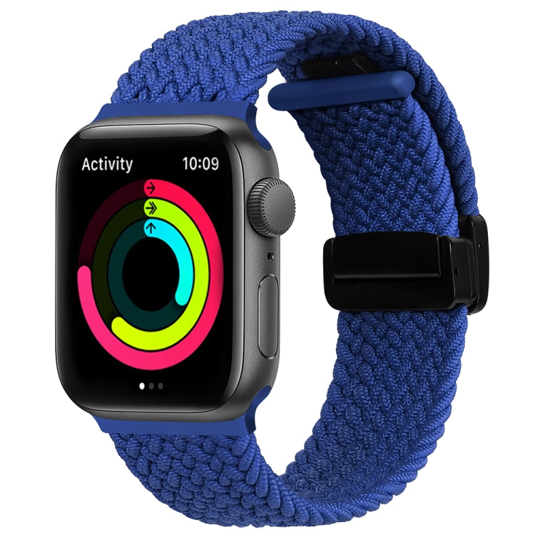 Magnetic Fold Clasp Woven Watch Band For Apple Watch SE 40mm(Blue) - Watch Bands by PMC TechLife | Online Shopping South Africa | PMC TechLife