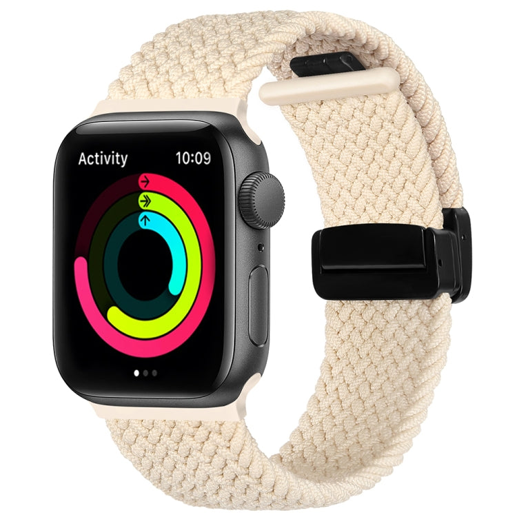 Magnetic Fold Clasp Woven Watch Band For Apple Watch 38mm(Starlight Color) - Watch Bands by PMC TechLife | Online Shopping South Africa | PMC TechLife