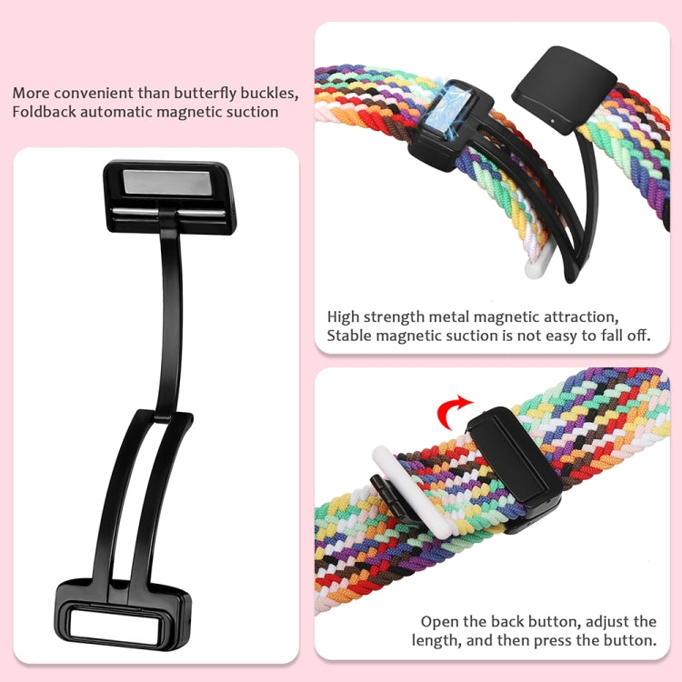 Magnetic Fold Clasp Woven Watch Band For Apple Watch SE 2022 44mm(Green) - Watch Bands by PMC TechLife | Online Shopping South Africa | PMC TechLife