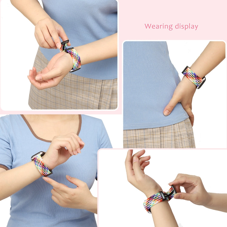 Magnetic Fold Clasp Woven Watch Band For Apple Watch 9 45mm(Blue) - Watch Bands by PMC TechLife | Online Shopping South Africa | PMC TechLife