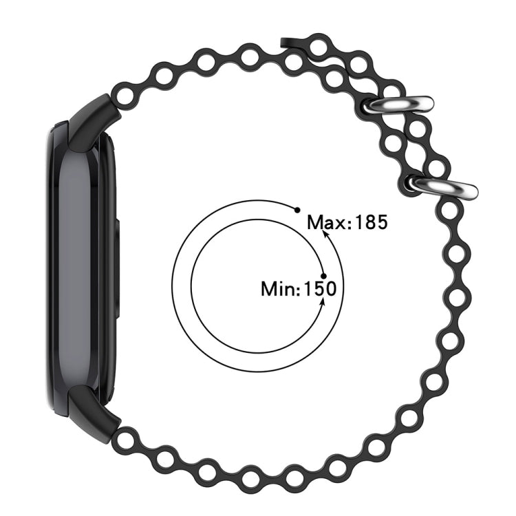 For Xiaomi Mi Band 8 Ocean Silicone Watch Band(Red) - Watch Bands by PMC TechLife | Online Shopping South Africa | PMC TechLife