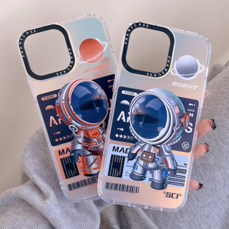 For iPhone XS / X Mechanical Astronaut Pattern TPU Phone Case(Blue) - free shipping - PMC TechLife - Order now!
