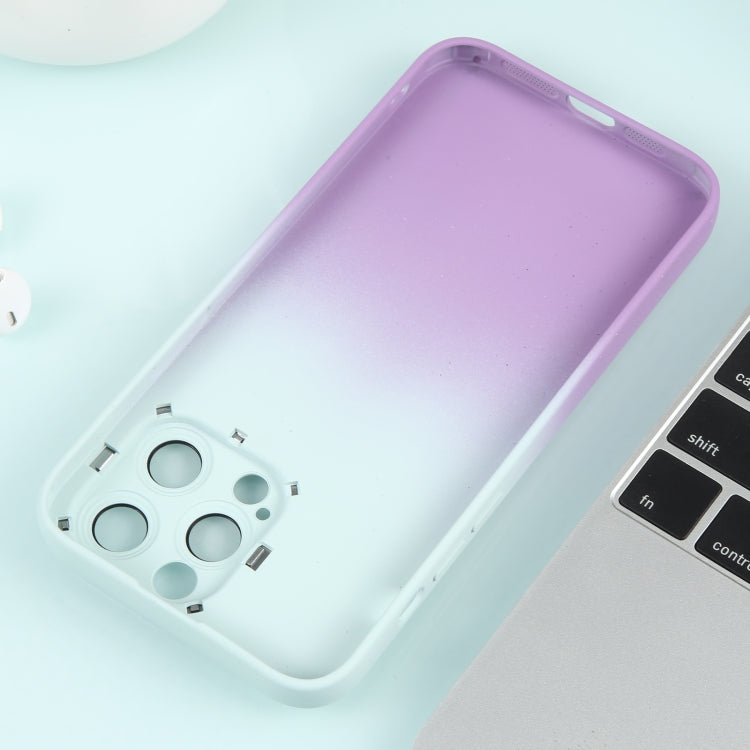 For iPhone 14 Plus Gradient Starry Silicone Phone Case with Lens Film(White Purple) - free shipping - PMC TechLife - Order now!
