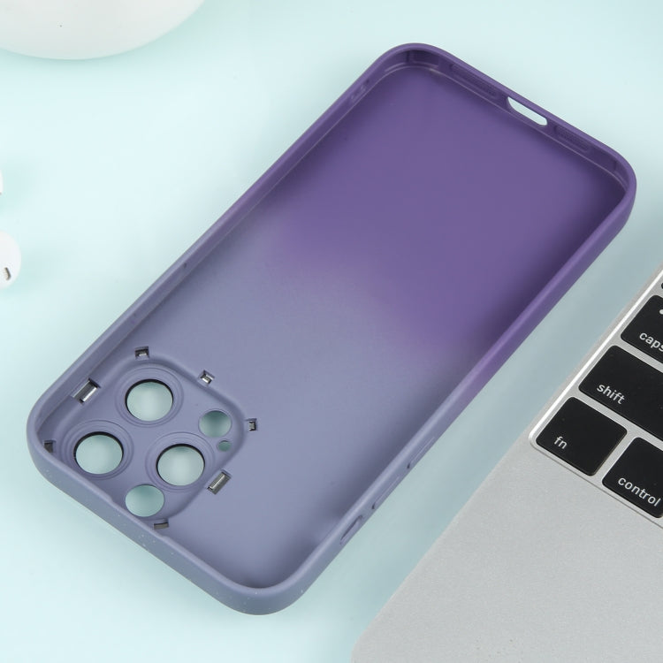 For iPhone 14 Pro Max Gradient Starry Silicone Phone Case with Lens Film(Grey Purple) - free shipping - PMC TechLife - Order now!