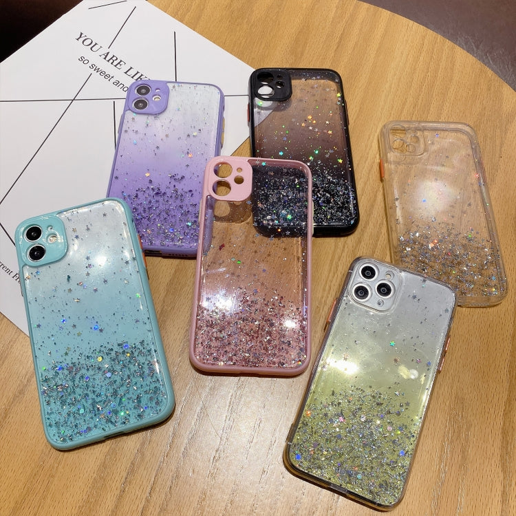 For iPhone 13 mini Starry Gradient Glitter Powder TPU Phone Case(Yellow) - iPhone 13 mini Cases by PMC Jewellery | Online Shopping South Africa | PMC Jewellery