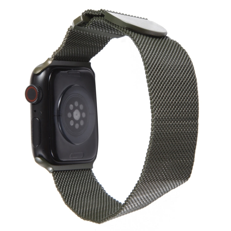 For Apple Watch Ultra 49mm Milanese Metal Magnetic Watch Band(Army Green) - Watch Bands by PMC Jewellery | Online Shopping South Africa | PMC Jewellery