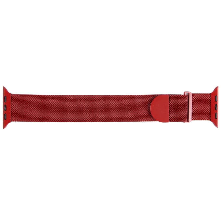 For Apple Watch 8 45mm Milanese Metal Magnetic Watch Band(Red) - Watch Bands by PMC Jewellery | Online Shopping South Africa | PMC Jewellery