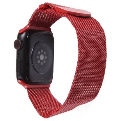 For Apple Watch 8 45mm Milanese Metal Magnetic Watch Band(Red) - Watch Bands by PMC Jewellery | Online Shopping South Africa | PMC Jewellery