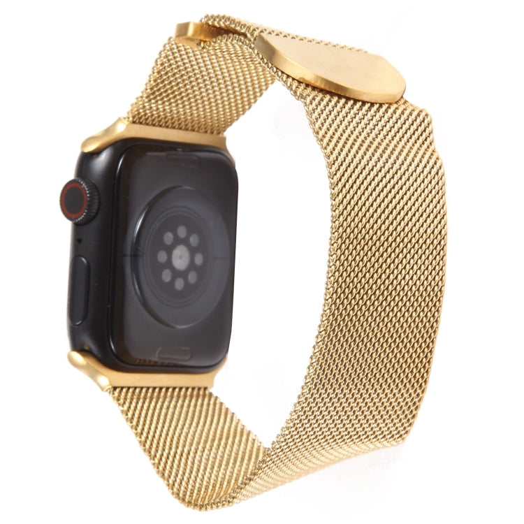 For Apple Watch 8 45mm Milanese Metal Magnetic Watch Band(Gold) - Watch Bands by PMC Jewellery | Online Shopping South Africa | PMC Jewellery