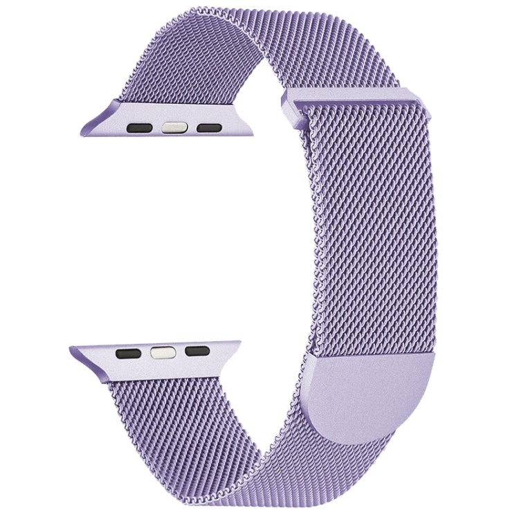 For Apple Watch 8 45mm Milanese Metal Magnetic Watch Band(Lavender Purple) - Watch Bands by PMC Jewellery | Online Shopping South Africa | PMC Jewellery