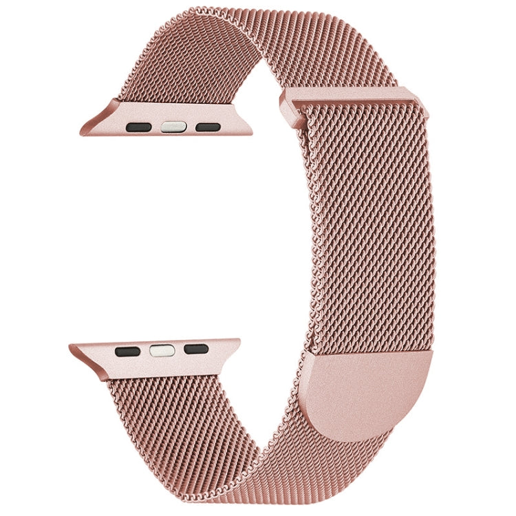 For Apple Watch 8 45mm Milanese Metal Magnetic Watch Band(Pink) - Watch Bands by PMC Jewellery | Online Shopping South Africa | PMC Jewellery