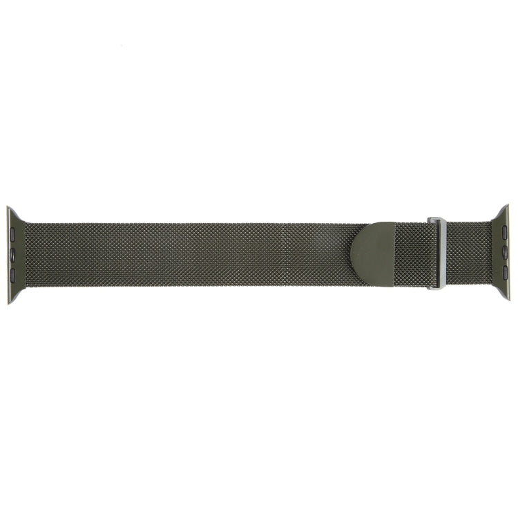 For Apple Watch SE 2022 40mm Milanese Metal Magnetic Watch Band(Army Green) - Watch Bands by PMC Jewellery | Online Shopping South Africa | PMC Jewellery