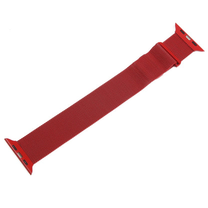 For Apple Watch 7 45mm Milanese Metal Magnetic Watch Band(Red) - Watch Bands by PMC Jewellery | Online Shopping South Africa | PMC Jewellery