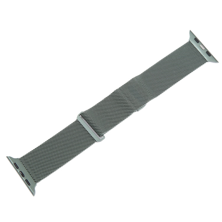 For Apple Watch 7 45mm Milanese Metal Magnetic Watch Band(Pine Green) - Watch Bands by PMC Jewellery | Online Shopping South Africa | PMC Jewellery