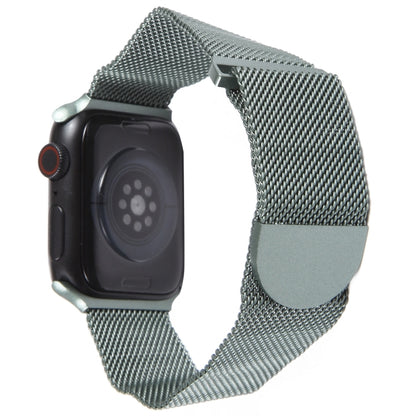 For Apple Watch 7 45mm Milanese Metal Magnetic Watch Band(Pine Green) - Watch Bands by PMC Jewellery | Online Shopping South Africa | PMC Jewellery